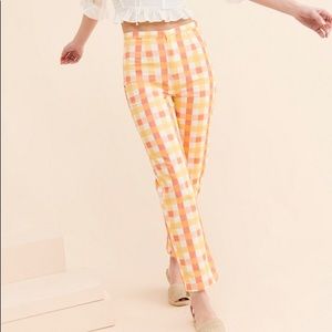 Free People plaid pants